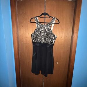 Speechless Black and Cream Lace Dress